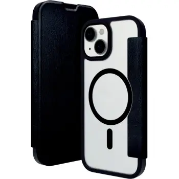 Mbrojtëse dbramante Helsinki me MagSafe për iPhone 15 – Zezë / Transparente