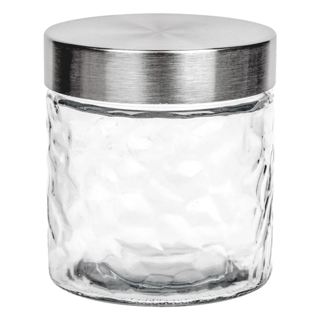 Vazo Metalike Gri Me Kapak 800ml - 1