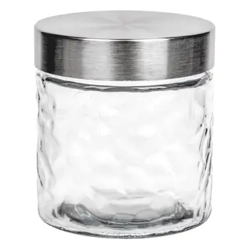 Vazo Metalike Gri Me Kapak 800ml