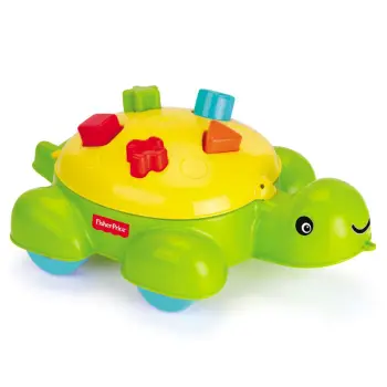 Lodër breshkë me tulla ndërtuese dhe rrota - Fisher Price