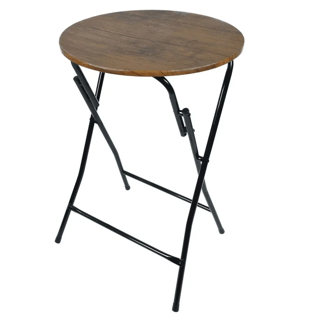 Tavolinë e palosshme e rrumbullakët kafe 44.5x65.5cm - 1