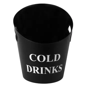 Kovë shampanje plastike e zezë "Cold drinks" 28x30x33.5cm