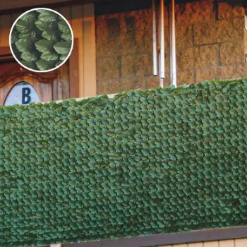Gardh me gjethe plastike jeshile 1x2.5m