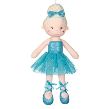 Kukull canvas balerina bionde me fustan blu 45 cm