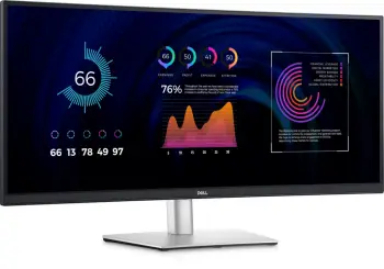 Monitor Dell Series P3424WE / 34.1″/ 4K Ultra HD IPS / Curved / LCD / 60Hz / 8ms / HDMI + USB + DisplayPort – Zezë
