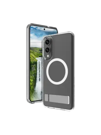 Aksesorë për telefon dbramante Iceland Ultra D3O QI2 me Kickstand për Galaxy S25 Edge – Transparente