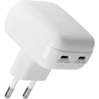 Aksesorë për telefon dbramante RE‑CHARGE EU Flat Wall Charger / Power Adapter – Bardhë