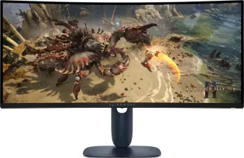 Monitor Gaming Dell AW3425DWM / 34 ” / Wide Quad HD LCD VA / Curved / 180 Hz / 1 ms / HDMI + USB-A to USB-B / Zezë