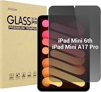 Privacy Tempered Glass for Apple iPad mini 8.3″ (6th Gen, A17 Pro)