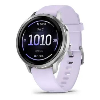 Orë e mençur Garmin Venu 4 Silicone Band / 41mm – Gri / Argjend / Vjollcë