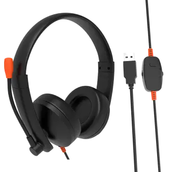 Kufje me kabllo Meetion HP003U Telephone / USB 1.8 m / Rrotullues 180° – Zezë