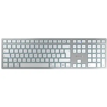 Tastierë Gaming CHERRY KW 9100 Slim / for Mac / French Layout / AZERTY – Argjend / Bardhë