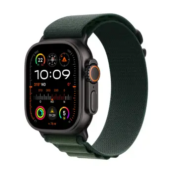 Apple Watch Ultra 2 / 49mm Alpine – Black Titanium in Dark Green