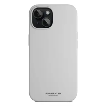 Aksesorë për telefon Vonmählen Eco Silicone Case për Apple iPhone 15 – Gri e hapur