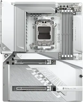 Pllakë amë GIGABYTE B850 AORUS STEALTH ICE, DDR5, 4x M.2, PCIe 5.0, e bardhë
