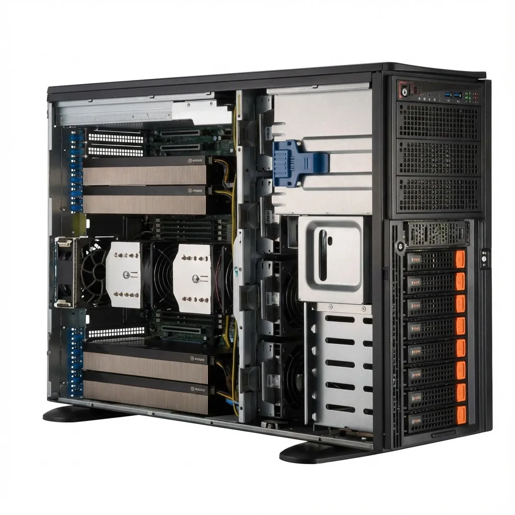 Barebone Server Supermicro GPU SuperServer 4U Dual Sockel 4677 SYS-741GE-TNRT - 1