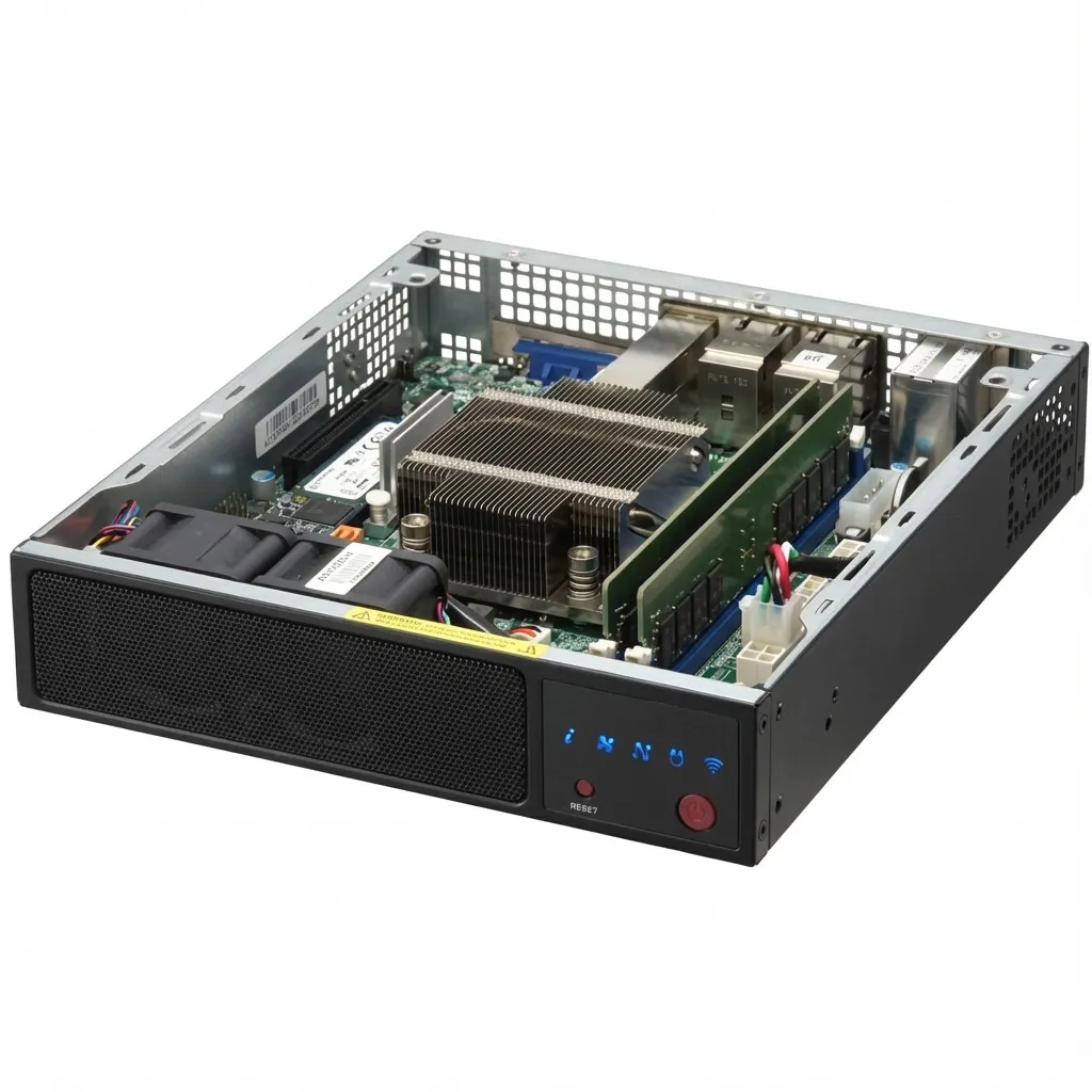 Barebone Server Supermicro IoT SuperServer Intel Atom C5315 (4C/4T) 2.4 GHz SYS-E200-12A-4C - 1