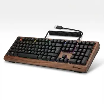 Tastierë Gaming Sharkoon SKILLER SGK50 S2 / Wood PBT / Yellow Switches / Spanish Layout – Druri / Zezë