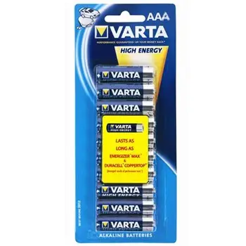 Bateri alkaline Varta LongLife Power AAA, paketim 10 copë