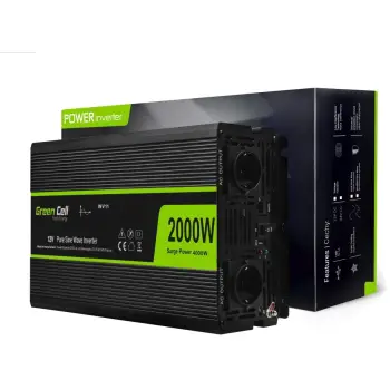 Invertor auto Green Cell INV11, 12W, 12V në 230V, i zi