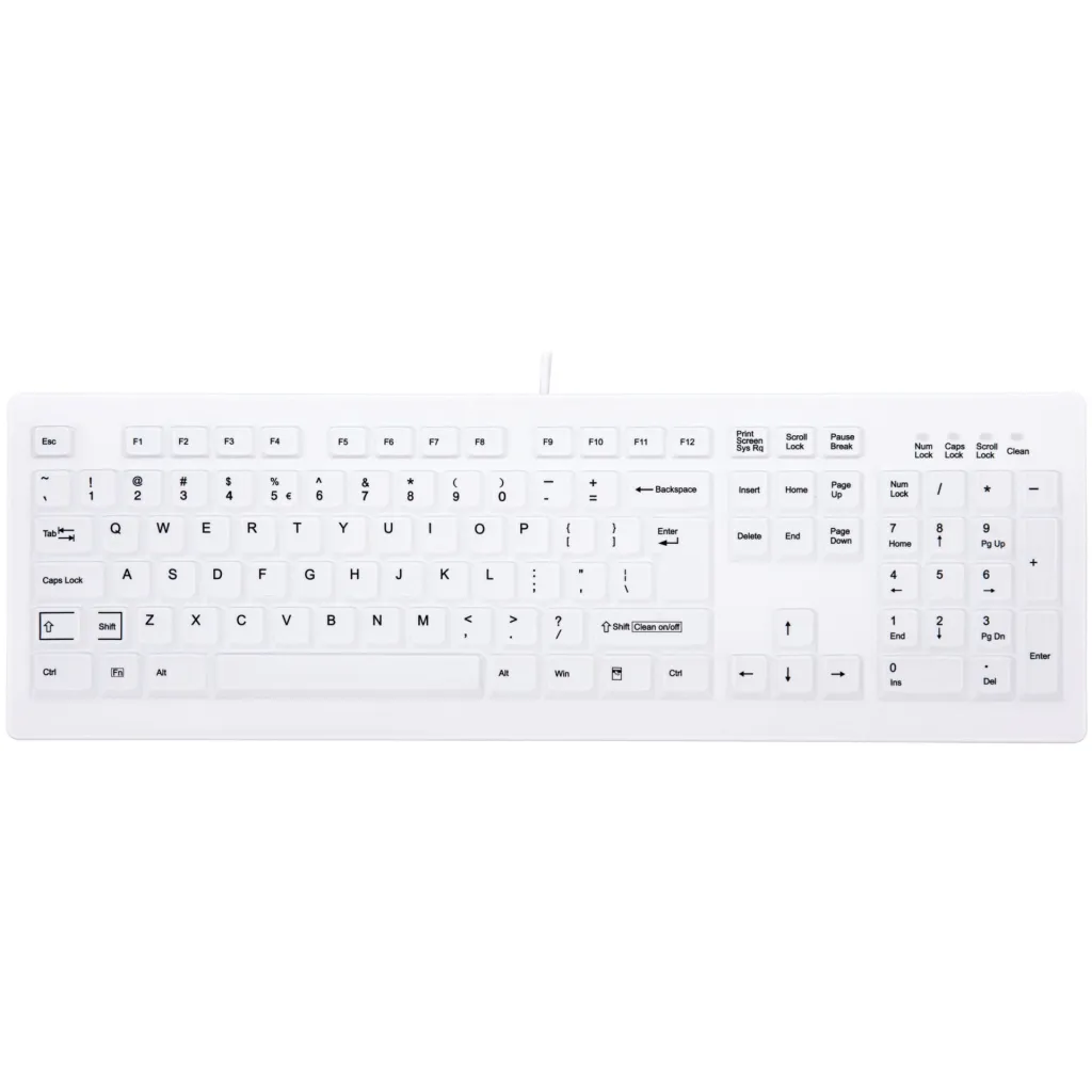 Tastierë me kabllo Cherry AK-C8100F-U1-W/US – Bardhë - 1