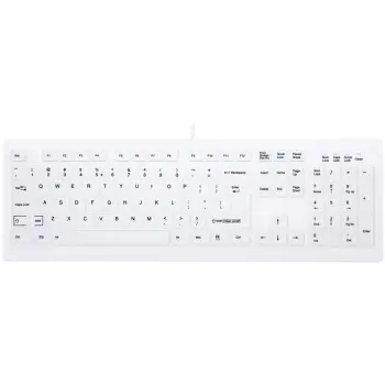 Tastierë me kabllo Cherry AK-C8100F-U1-W/US – Bardhë