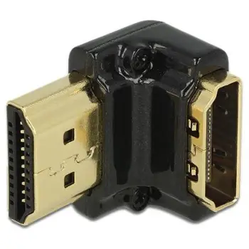 Kabllo Adapter DELOCK / HDMI-A Socket → HDMI-A Plug / High Speed with Ethernet / 4K / 90° Angled Down – Zezë