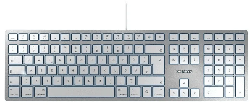 Tastierë Me kabllo Cherry JK161SI – Argjend - 1