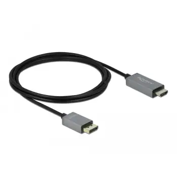 Kabllo DELOCK Aktive / DisplayPort 1.4 Plug→ HDMI-A Plug / 4K / 60Hz / HDR / 2m – Zezë