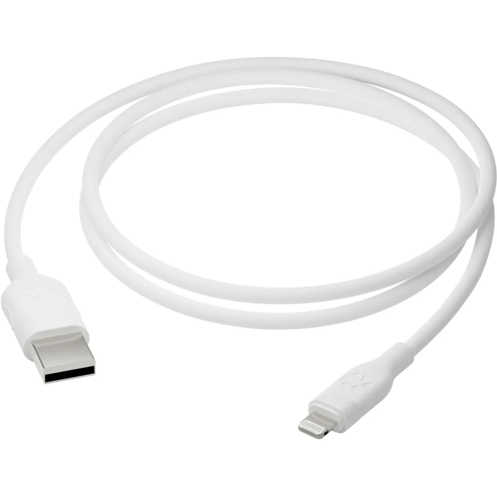 Kabllo dbramante USB‑A → Lightning MFi 1.2m – Bardhë - 1