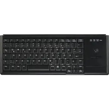 Tastierë me kabllo Industriale CHERRY AKTIVE KEY / Compact Ultraflat / me Trackball – Zezë