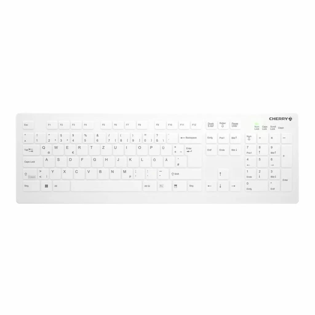 Tastierë pa Kabllo Cherry Medical / 105 Keys / German Layout – Bardhë - 1