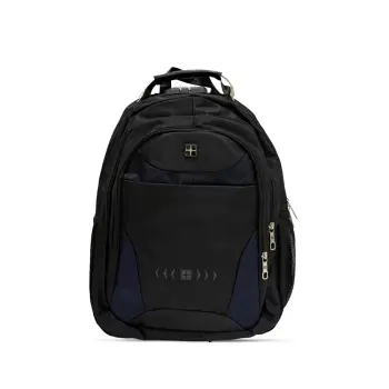 Çantë për Laptop S8501 / B53-86 / 15.6 Inch / Polyester / Waterproof / Soft handle / Lock+USB / E zezë/Kaltër