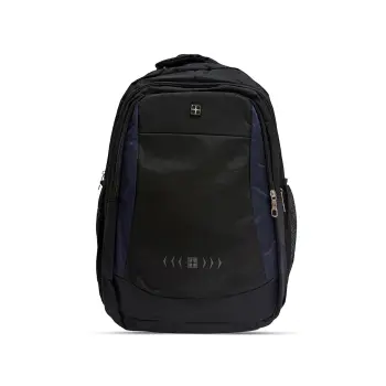 Çantë për Laptop S9002 / B53-89 / 18 Inch / Polyester / Waterproof / Soft handle / USB / E zez me të kaltër