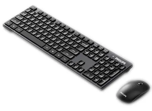 Tastierë Philips SPT6315/C315 / Me maus / Wireless / Optik / 1600 DPI / E zezë - 1
