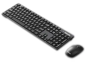 Tastierë Philips SPT6315/C315 / Me maus / Wireless / Optik / 1600 DPI / E zezë