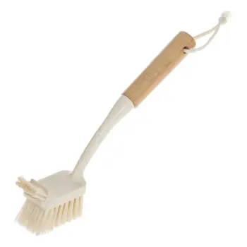Furçë enësh me dorezë plastike prej bambuje, bezhë 25 cm