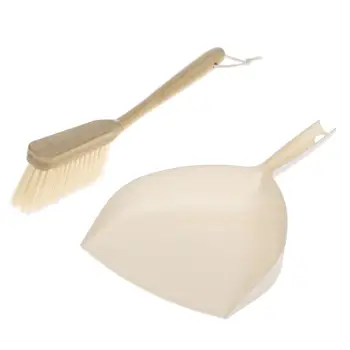 Set lopatë dhe furçë pastrimi për pluhura, ngjyrë bezhë