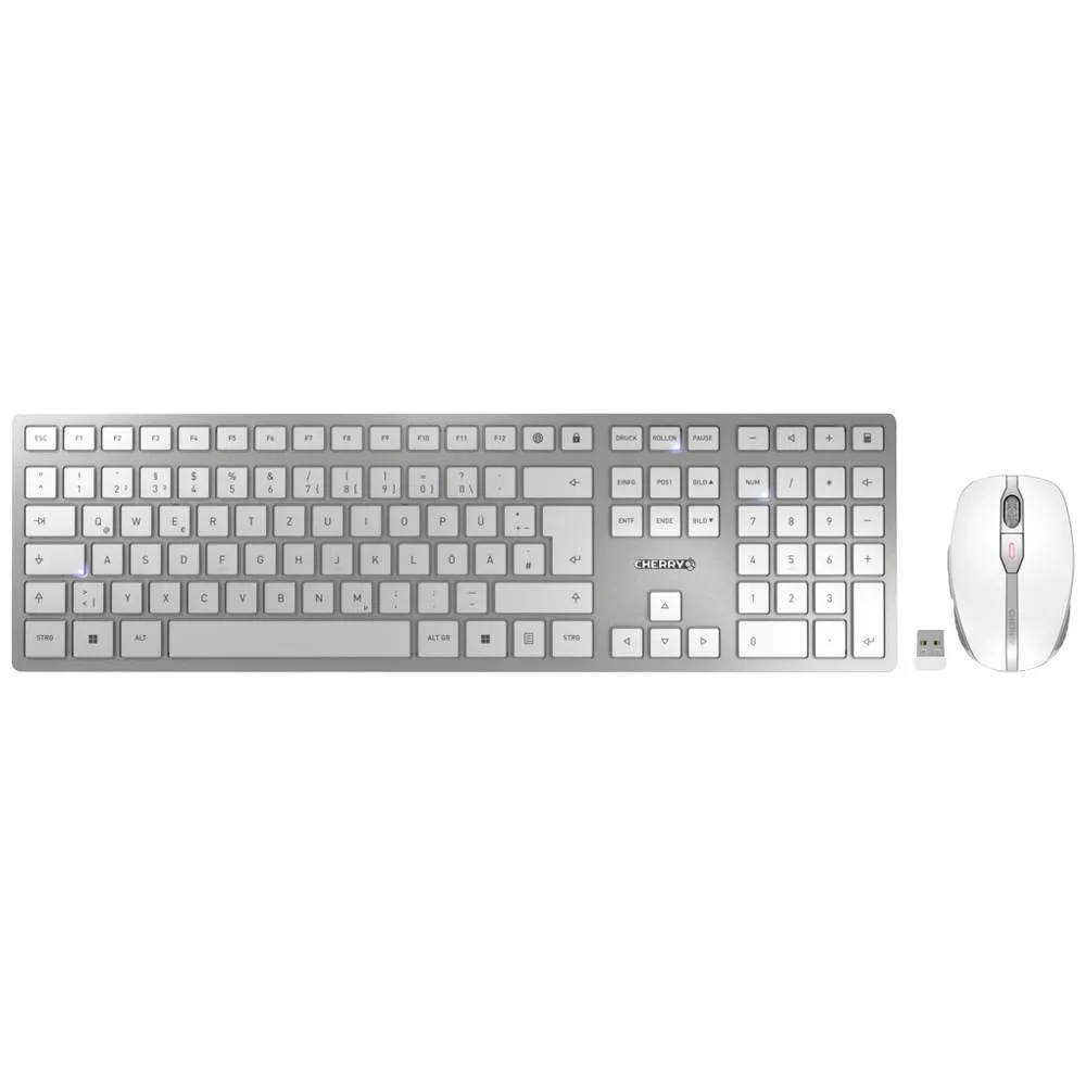 Combo (Tastierë & Maus) Cherry DW9100S – Argjendi - 1