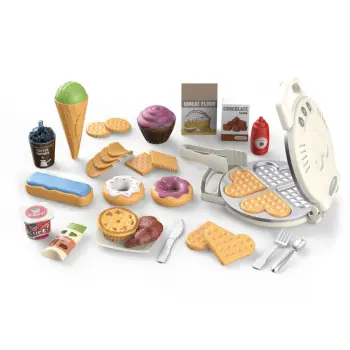 Set lojë waffle maker për fëmijë me ëmbëlsira me tingull &amp; drita