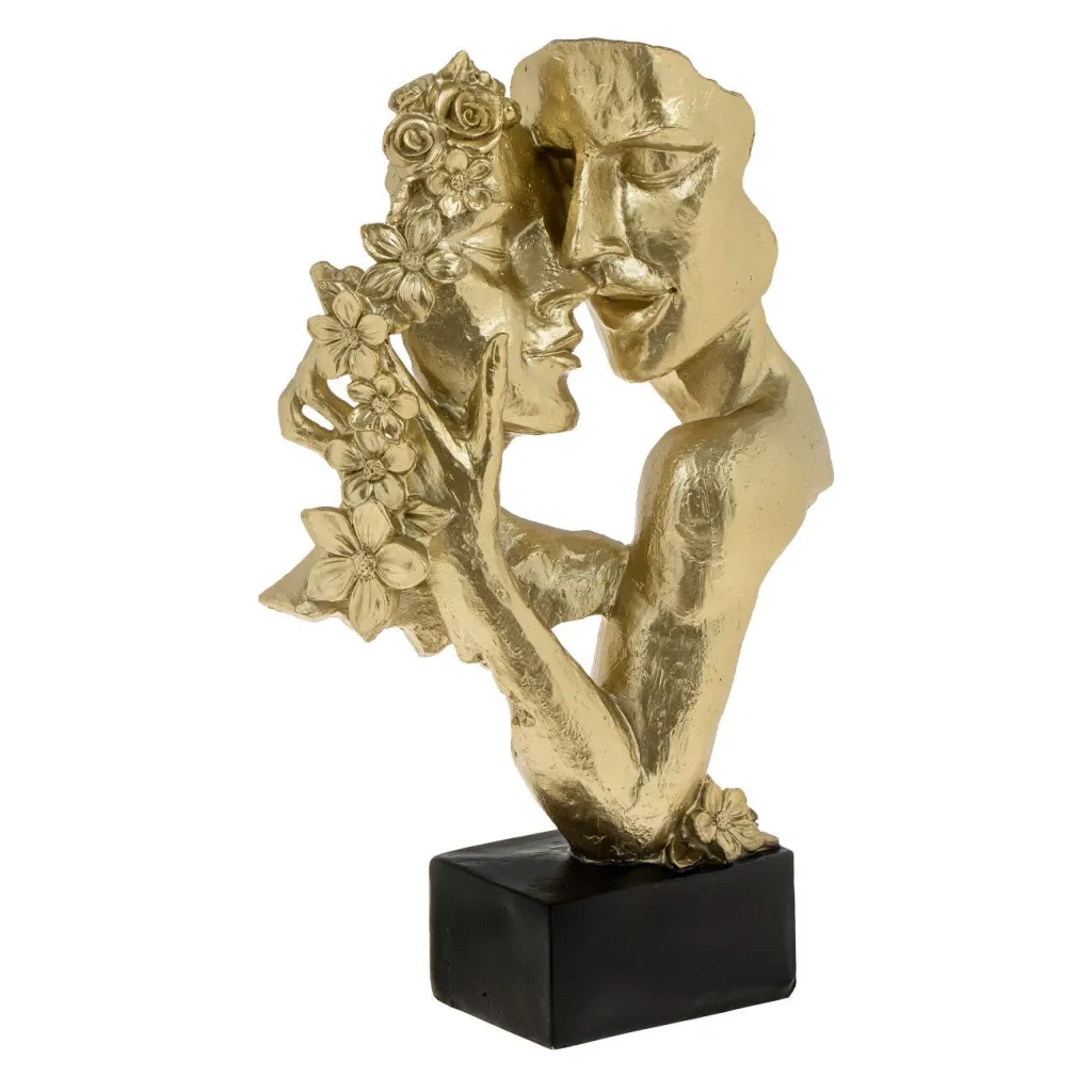 Dekoruese me fytyra me lule gold 19x9x30cm - 1