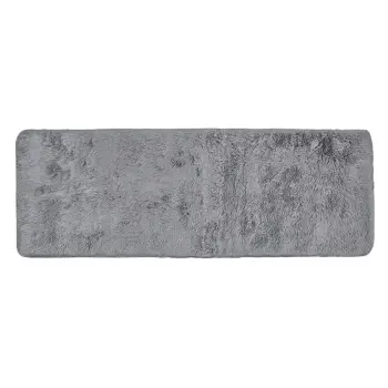 Rrugicë dekorativ me lesh artificial gri për korridor 160x60cm