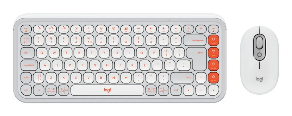 Combo (Tastierë & Maus) Logitech Pop Icon – Bardhë - 1