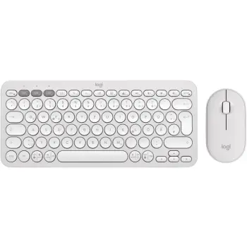 Set tastierë dhe maus Logitech Pebble 2, pa kabllo, gjermanisht, e bardhë