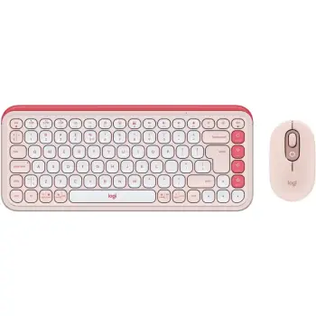 Combo (Tastierë & Maus) Logitech POP ICON / US Layout / QWERTY – Rozë