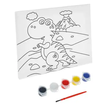Kanavace me ngjyrosje dinosaur 15x20