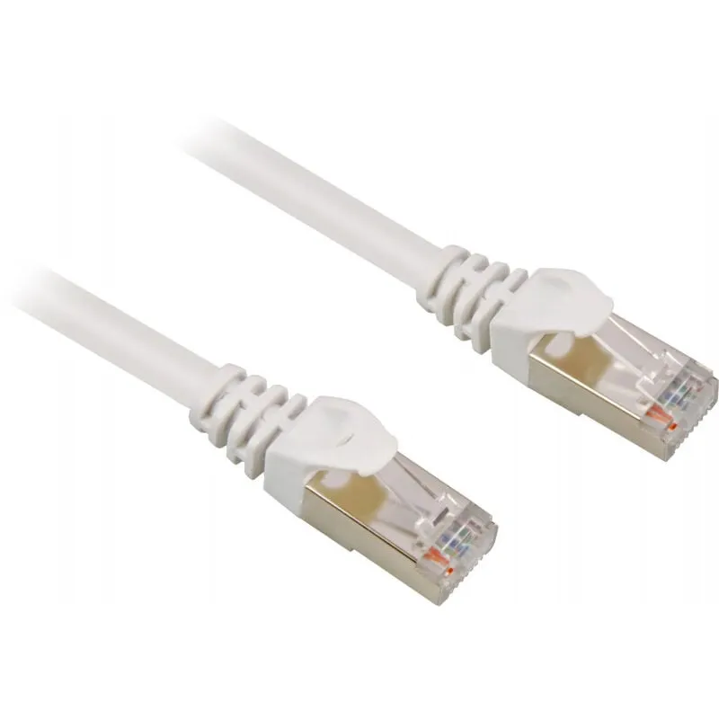 Kabllo për Rrjet Sharkoon Patch Cable S/FTP RJ-45 Cat.6 / 20m – Bardhë - 1