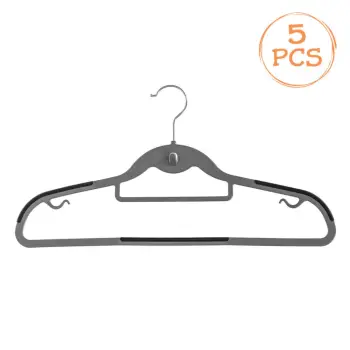 Varëse rrobash plastike anti-rrëshqitëse gri 44.5cm - 5 copë