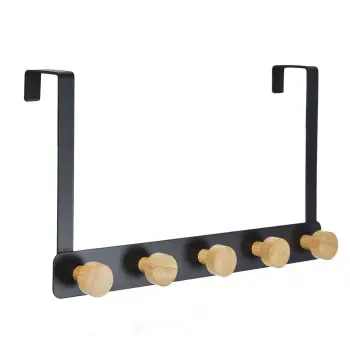 Varëse dere me 5 hapësira metalike prej bambuje, e zezë - 33 cm