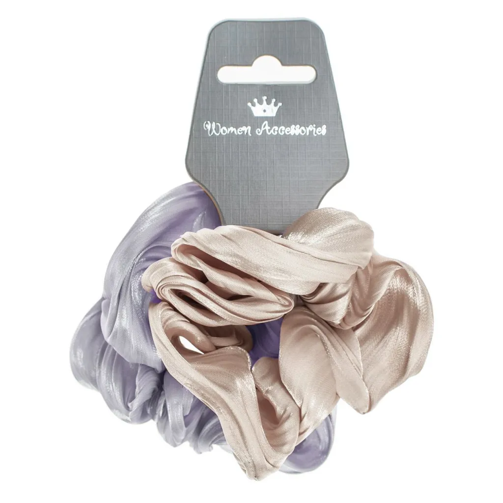 Scrunchy sateni lejla dhe gold 2cp - 1